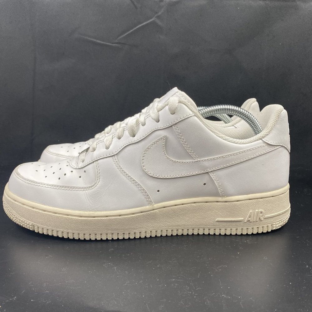 Nike Air Force 1 AF1 Leather Sneaker 31822-111 White Shoes Men Sz 10 - Picture 2 of 9